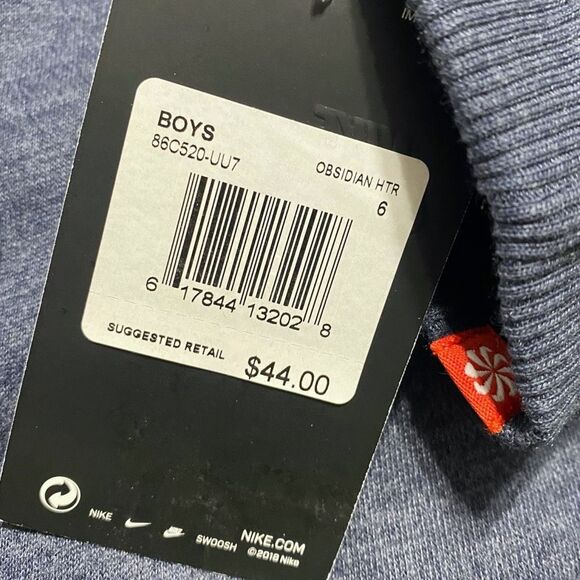 Nike Sportswear Club Fleece Big Kids Crew-Neck Sweatshirt Boys size 6 New NWT - Picture 10 of 10